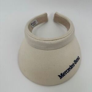 Mercedes-Benz Vintage Sun Visor Cream Canvas Terry Cloth Wrap Around Headband